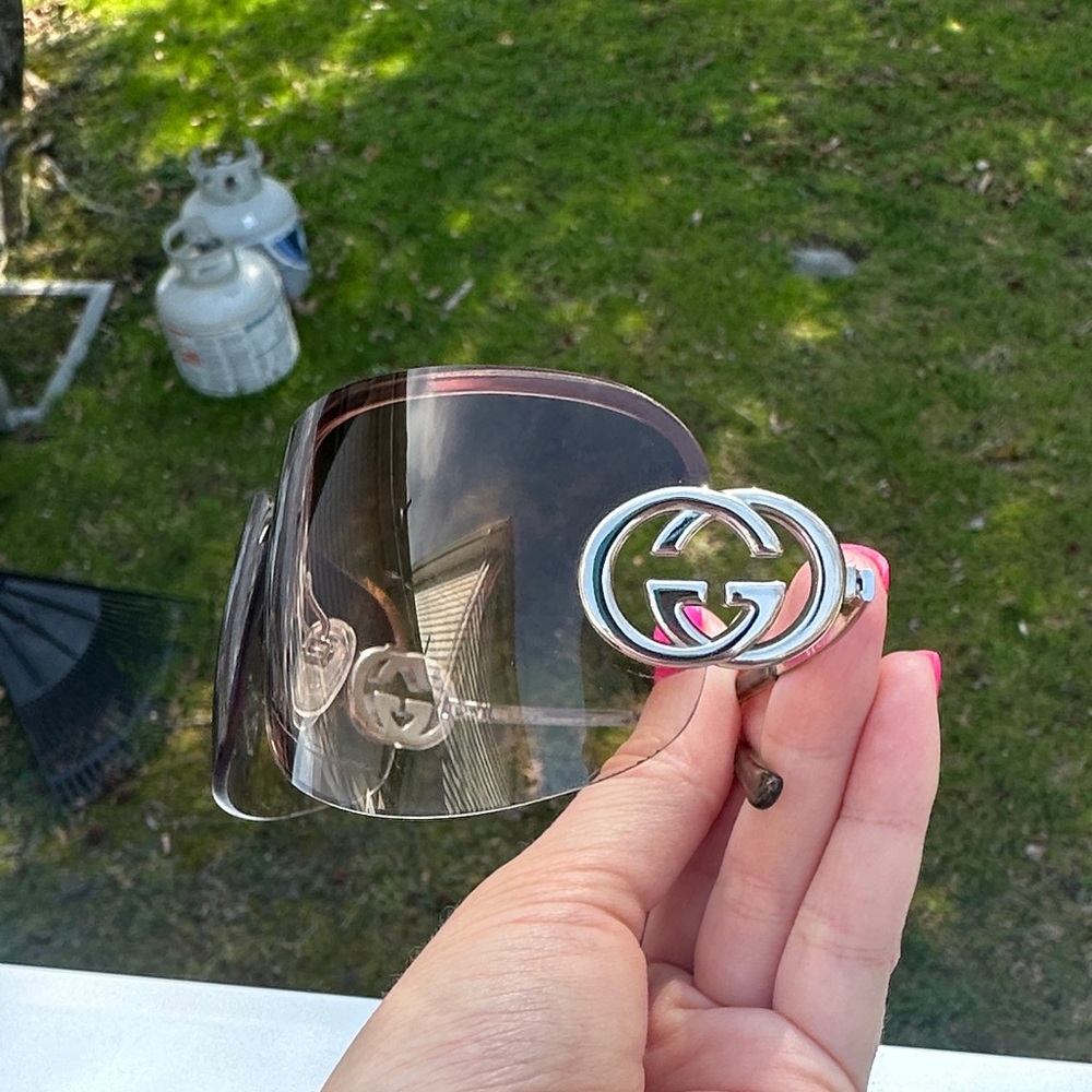 Gucci GG2782/S Rimless Shield Sunglasses - Picture 12 of 16
